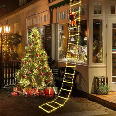 1-3M Santa Claus Climbing Ladder with Warm Light Christmas Decoration 2024 Gift 07FC0E-D4 - KOEEK