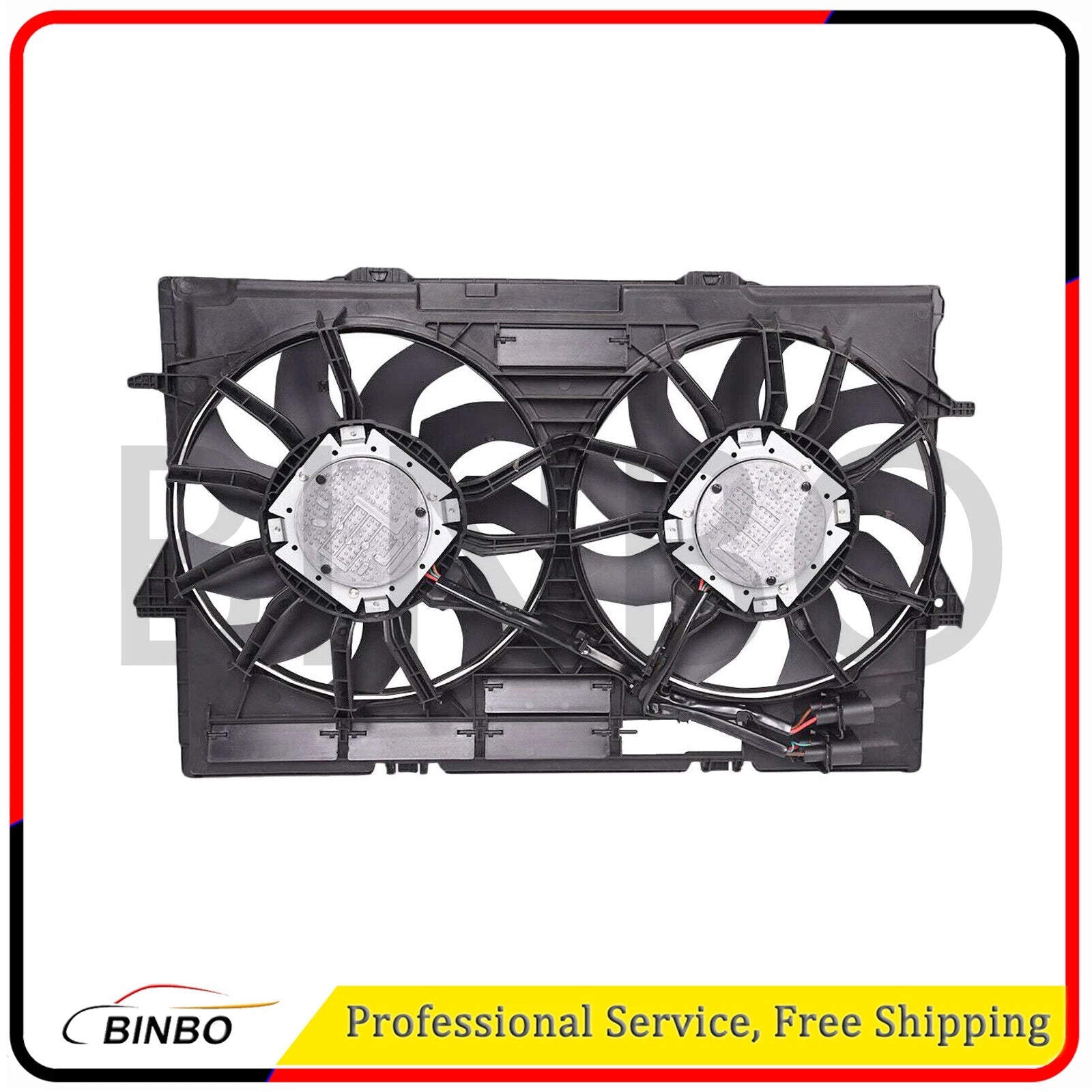 Radiator Cooling Fans 4H0959455AE 4H0121207B Fit For Audi RS5 13 14 15 4.2L 07FC0E-D4 - KOEEK
