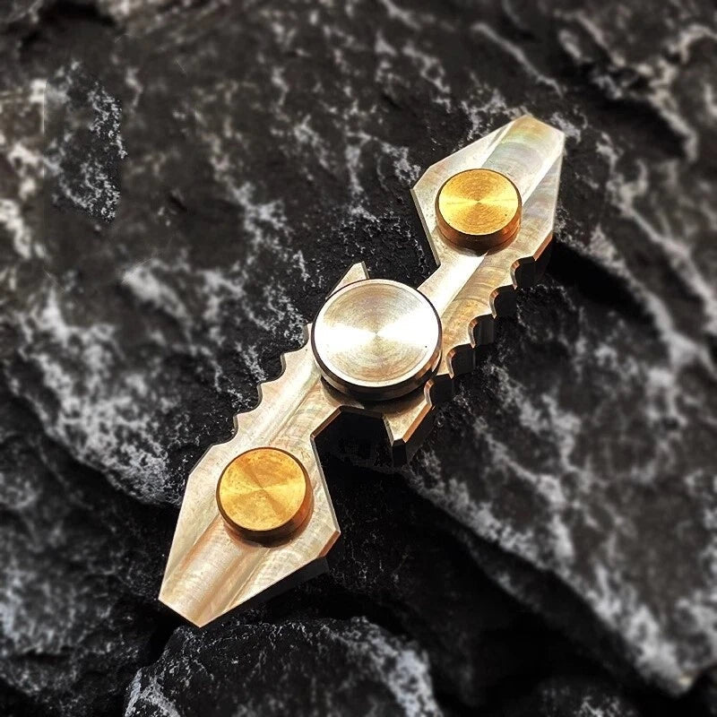 EDC Titanium Brass Fidget Spinner Pocket Tool Bottle Opener Pry Bar Crowbar Gift 07FC0E-D4 - KOEEK