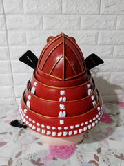 1:1 Wearable Japanese Samurai Armor Helmet Warrior Red Cosplay Costume Prop Hat 07FC0E-D4 - KOEEK