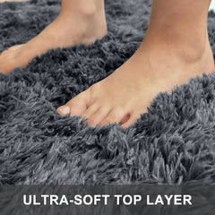 Area Rugs for Living Room Bedroom,Machine Washable 4x5.9 Feet Soft Fluffy Shaggy 07FC0E-D4 - KOEEK