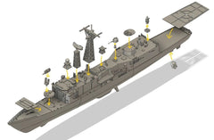US Navy Perry-class Missile Frigate3D Printed High DetailStatic ShipDisplayModel 07FC0E-D4 - KOEEK