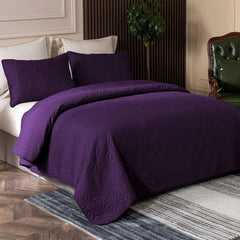 Queen Quilt Bedding Set,Soft Purple Bedspreads Quilts Queen Size for All Seasons 07FC0E-D4 - KOEEK