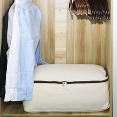 2-piece canvas storage bag set, dimensions: 25.6 x 18.5 x 8.7 inches, beige. 07FC0E-D4 - KOEEK