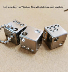 Titanium Creative Dice Toy KTV Entertainment Supplies Necklace Keychain EDC 07FC0E-D4 - KOEEK