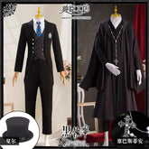 Black Butler Cosplay Costume Ciel Phantomhive Sebastian Michaelis Pants Coat Hat 07FC0E-D4 - KOEEK
