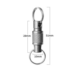 360 Degree Rotating Titanium Alloy Gimbal Keychain w/ Key Ring Car Keychain EDC 07FC0E-D4 - KOEEK