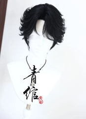 Identity Ⅴ Prospector Cosplay Wig Short Black Hair Halloween Accessories Prop 07FC0E-D4 - KOEEK