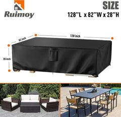 Patio Furniture Cover, Waterproof Furniture Cover, Outdoor Table and Chair Cover 07FC0E-D4 - KOEEK