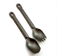 Titanium Spoon / Spork Tableware Outdoor Travel Portable Small Kitchen EDC Tools 07FC0E-D4 - KOEEK