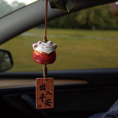 Cute Car Hanging Ornament Premium Rearview Mirror Pendant Safety Accessory 07FC0E-D4 - KOEEK