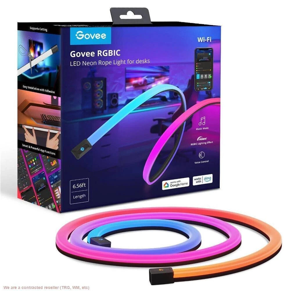 Govee - RGBIC LED Neon Rope Light for Desks 6.5ft - H61C2 - GOVEE - KOEEK