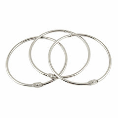 Split Style Metal Silver Tone Key Ring Keychains 3 Pcs 07FC0E-D4 - KOEEK