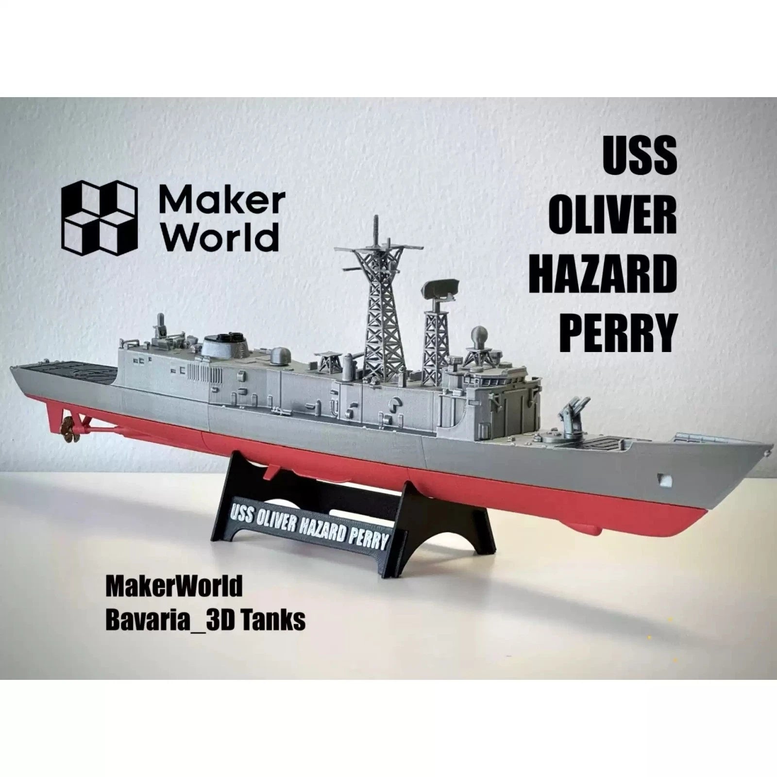 1/350 USS OLIVER HAZARD PERRY Guided Missile Frigate Model Kit Unassembled 07FC0E-D4 - KOEEK