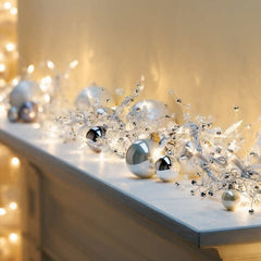 GE 9' GLITTER GEM GARLAND 100 LIGHTS 1487663, CLEAR WHITE * IN OPEN BOX GE - KOEEK