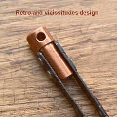 EDC Titanium + Red-copper CNC Tweezers Portable Antiskid Outdoor Camping Tool 07FC0E-D4 - KOEEK