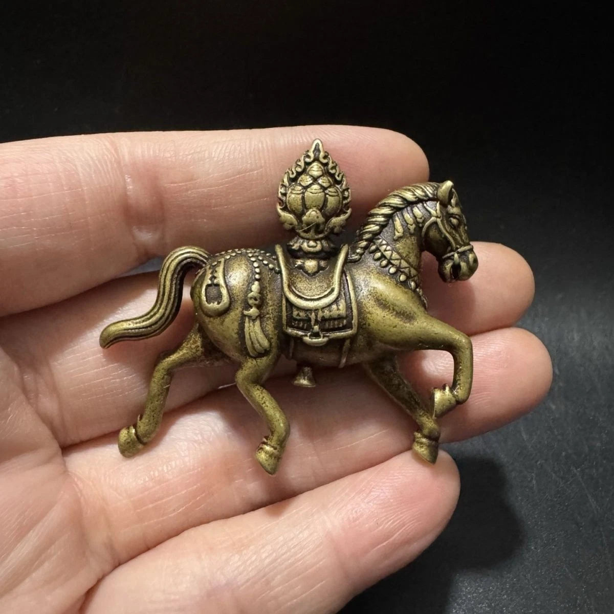Tibetan Brass Craftsmanship Feng Shui Decorative Ornament 07FC0E-D4 - KOEEK