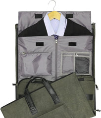 Convertible garment bag with shoulder strap, 2-in-1 hanging suitcase travel bag 07FC0E-D4 - KOEEK