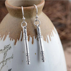 Ruyi Golden Staff Fashion Earrings Cloud Pattern Vintage Distressed Earrings 07FC0E-D4 - KOEEK