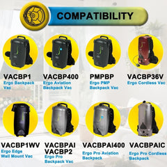 Vacuum cleaner filter bag replacement kit, backpack style, 8 liters 07FC0E-D4 - KOEEK