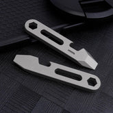 1PC Outdoor Mini Titanium Alloy Keychain Pry Bar Crowbar Opener EDC Multi Tools 07FC0E-D4 - KOEEK