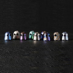 EDC TC4 Titanium Alloy Ghost Pendant Keychain Necklace DIY Lanyard Beads Gift 07FC0E-D4 - KOEEK