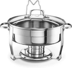 Heated Plate Set for Buffet, Catering Food Warmer, Stainless Steel, 4.5-Quart 07FC0E-D4 - KOEEK
