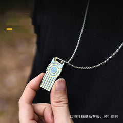EDC titanium alloy lightweight dual tube outdoor portable survival whistle 07FC0E-D4 - KOEEK