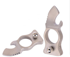 Safety Leisure Finger Ring Slingshots Stainless Steel Shooting Catapults 07FC0E-D4 - KOEEK
