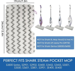 Steam mop pads,replacement pads for steam mops suitable for hard floors,pack of3 07FC0E-D4 - KOEEK