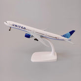 19cm United Airlines Boeing 777 Diecast Metal Aircraft Model Display 07FC0E-D4 - KOEEK