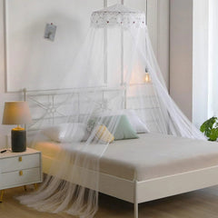 Mosquito Net Bed Canopy for Girls,King Canopy Bed Curtains Queen Size Ceiling 07FC0E-D4 - KOEEK