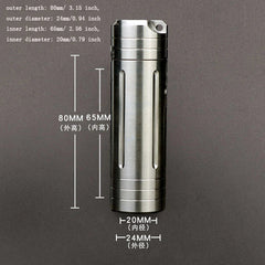 EDC Titanium Alloy Waterproof Case Portable Pill Medicine Capsule Storage Box 07FC0E-D4 - KOEEK