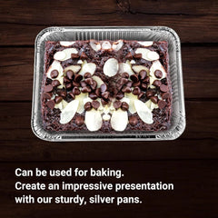 Half Size Aluminum Pans, 9X13,Extra Heavy Duty Disposable Baking Pans (100 Pack) 07FC0E-D4 - KOEEK