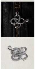 Sterling Silver Wondrous Ouroboros Snake Pendant Necklace Jewelry Keychain Penda 07FC0E-D4 - KOEEK
