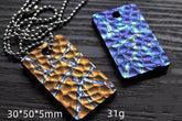 Pure Titanium EDC Necklace Man Necklace Pendant Dog Tag Key chain Decorate Tools 07FC0E-D4 - KOEEK