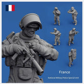5x 1/72 French GIGN Resin Figure Model Kit 3D Printed GK Unpainted White Diorama 07FC0E-D4 - KOEEK
