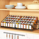 4 Tier Spice Rack Organzier, Spice Rack for Cabinet, Adjustable Depth Seasoning 07FC0E-D4 - KOEEK
