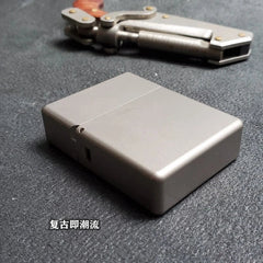 EDC Titanium Alloy Square Box Large Hinge Thick Shell Windproof Portable Tools 07FC0E-D4 - KOEEK