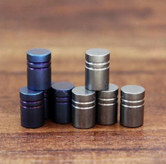 4PCS Titanium Alloy Universal Tire Valve Dust Cap Air Nozzle Cap for Car Bicycle 07FC0E-D4 - KOEEK