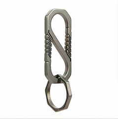 EDC Titanium TC4 Key Chain Carabiner Key Ring Hang Buckle Outdoor Travel Tool 07FC0E-D4 - KOEEK