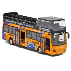 Macau Double Decker Sightseeing Bus Diecast ModelSoundPull Back Function Toy 07FC0E-D4 - KOEEK