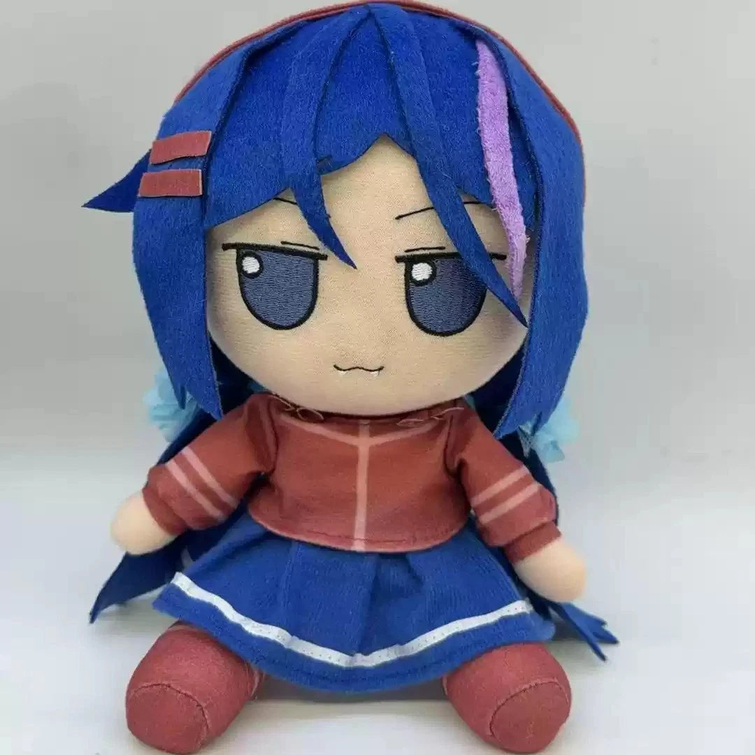 Game Miside Crazy Mita Fumo Plush Doll Sitting Plushie Stuffed Toy 20 cm w/Badge 07FC0E-D4 - KOEEK