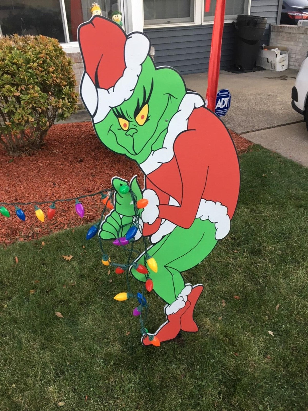 The Grinch Stealing Lights Christmas Yard Decoration Whoville 3' Tall Left Facin 07FC0E-D4 - KOEEK