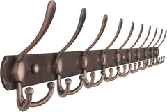 Wall-mounted coat rack - 38 inches long, 10 heavy-duty coat hooks 07FC0E-D4 - KOEEK