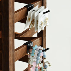 5-tier easy-to-assemble wooden rotating jewelry display tower 07FC0E-D4 - KOEEK