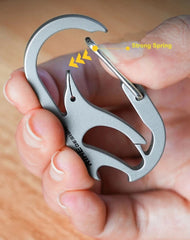 EDC Titanium Alloy Key chain Carabiner Portable Bottle Opener Backpack Buckle 07FC0E-D4 - KOEEK