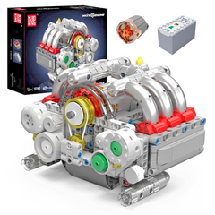 new Mould King 10193 Boxer Engine Motor Drive Turbocharger Building Block Toy MOC MOULD KING - KOEEK