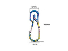 Titanium Alloy Keychain Carabiner w Ring Outdoor EDC Waist Hanging Buckle Tool 07FC0E-D4 - KOEEK