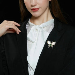 Natural Shell Butterfly Brooch Mother Of Pearl Inlay Coat Pin Clothing Accessory 07FC0E-D4 - KOEEK